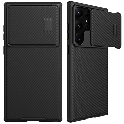 NILLKIN CamShield S Series for Samsung Galaxy S23 Ultra PC + TPU Phone Case Slide Lens Protection Drop-proof Cover - Black - 1