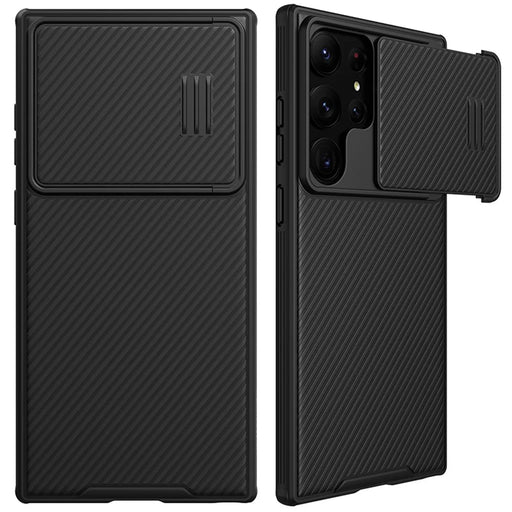 NILLKIN CamShield S Series for Samsung Galaxy S23 Ultra PC + TPU Phone Case Slide Lens Protection Drop-proof Cover - Black - 1