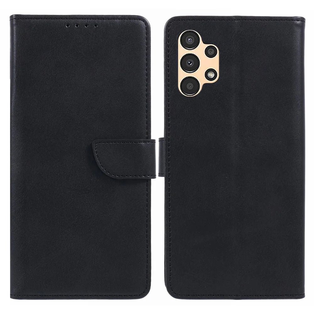 For Samsung Galaxy A04s 4G (164.7mm) / A13 4G Cover Leather Phone Case Stand Wallet - Black - 1