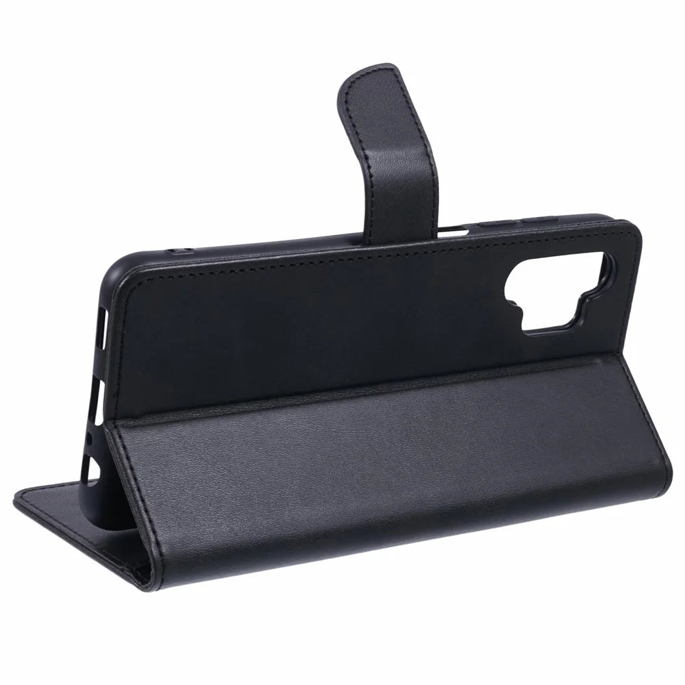 For Samsung Galaxy A04s 4G (164.7mm) / A13 4G Cover Leather Phone Case Stand Wallet - Black - 4