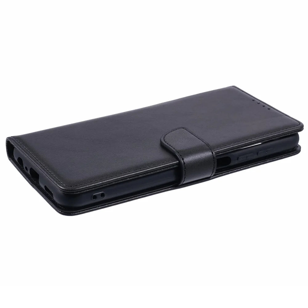 For Samsung Galaxy A04s 4G (164.7mm) / A13 4G Cover Leather Phone Case Stand Wallet - Black - 6