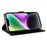 For iPhone 14 Plus Stand Leather Phone Cover Square Clasp Smartphone Case with Wallet - Black - 4