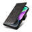 For iPhone 14 Plus Stand Leather Phone Cover Square Clasp Smartphone Case with Wallet - Black - 6
