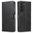 For Samsung Galaxy S23+ Anti-scratch Phone Cover Square Leather Mobile Phone Case with Stand Wallet - Black - 1