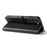 For Samsung Galaxy S23+ Anti-scratch Phone Cover Square Leather Mobile Phone Case with Stand Wallet - Black - 3