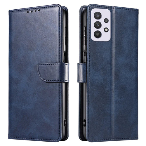 For Samsung Galaxy A53 5G Phone Wallet Case Stand Square Magnetic Clasp Leather Cover - Blue - 1
