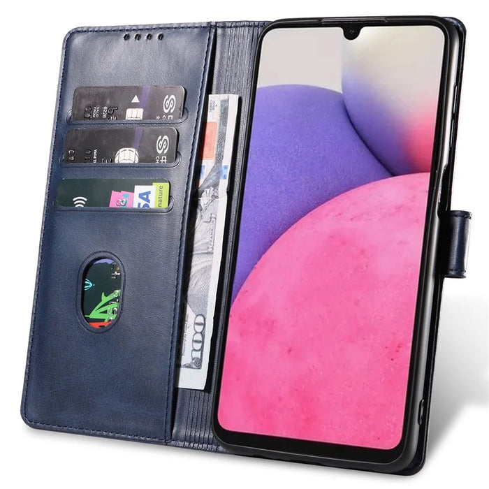 For Samsung Galaxy A53 5G Phone Wallet Case Stand Square Magnetic Clasp Leather Cover - Blue - 2