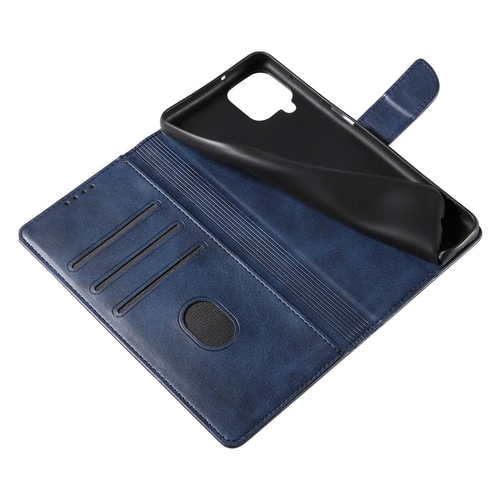 For Samsung Galaxy A53 5G Phone Wallet Case Stand Square Magnetic Clasp Leather Cover - Blue - 4