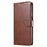 For Samsung Galaxy A34 5G Leather Phone Cover Square Magnetic Clasp Case with Stand Wallet - Brown - 7