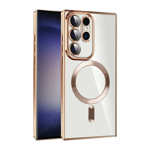 Magnetic Phone Case for Samsung Galaxy S23 Ultra Magnetic Case TPU + PC Drop Protection Cover - Brown - 1