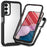 For Samsung Galaxy A14 5G / A14 4G Phone Case PC + TPU Clear Phone Cover with Built-in PET Screen Protector - Black - 1