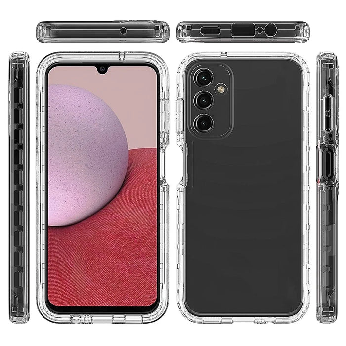 For Samsung Galaxy A14 5G / A14 4G Gradient Phone Case PC + TPU Shockproof Cover with PET Screen Protector - Transparent - 4