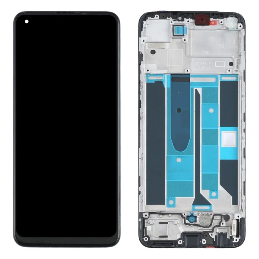 For Realme 8 4G Grade B OLED Screen and Digitizer Assembly + Frame Part (without Logo) (Support Fingerprint Signification) - 1
