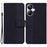 Protective Phone Case For Realme 10 Pro+ 5G , Stand Imprinted Leather Cell Phone Cover Wallet - Black - 1