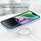 R-JUST SJ55 For iPhone 14 Plus TPU+PC+Metal Hollow Drop-proof Cover Magnetic Phone Case Compatible with MagSafe - Blue - 3