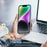 R-JUST SJ55 For iPhone 14 Plus TPU+PC+Metal Hollow Drop-proof Cover Magnetic Phone Case Compatible with MagSafe - Blue - 5