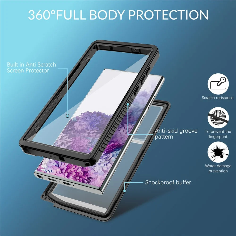 REDPEPPER FS Series For Samsung Galaxy S23 Ultra Waterproof Phone Case with Screen Protector P68 Full-Body Sturdy Cover [Support Fingerprint Unlock] - 4