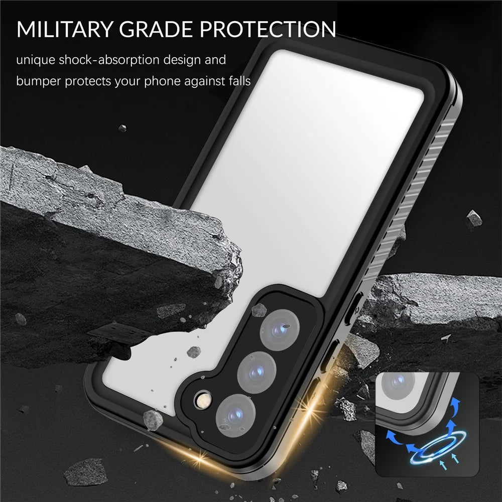 REDPEPPER FS Series Waterproof Case for Samsung Galaxy S23 , IP68 Certified Clear Phone Cover with Screen Protector [Support Fingerprint Unlock] - 3