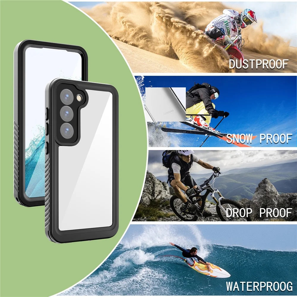 REDPEPPER FS Series Waterproof Case for Samsung Galaxy S23 , IP68 Certified Clear Phone Cover with Screen Protector [Support Fingerprint Unlock] - 7