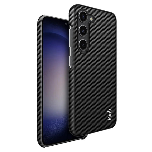 IMAK Ruiyi Series for Samsung Galaxy S23 PU Leather + PC Phone Case Carbon Fiber Texture Back Cover - 1