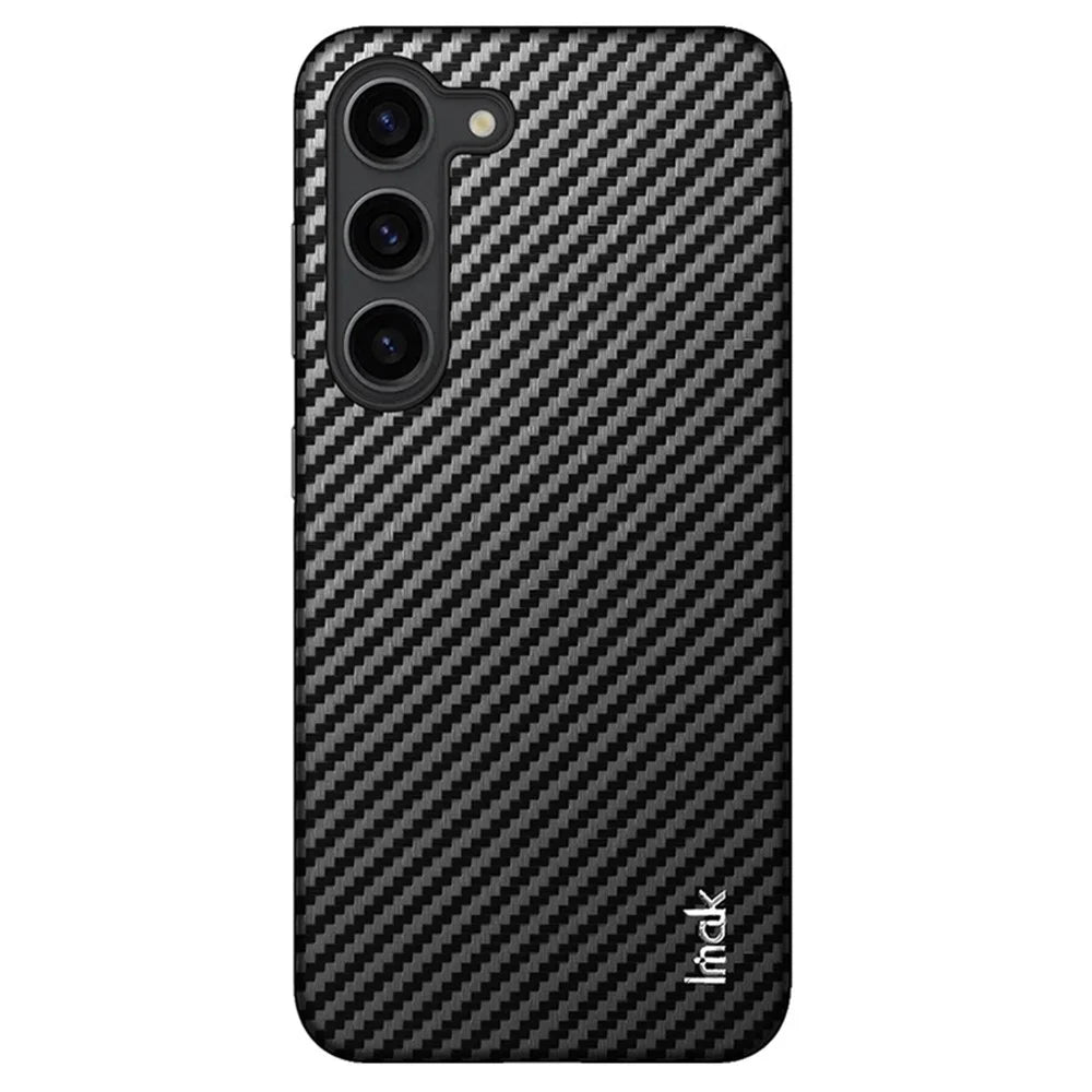 IMAK Ruiyi Series for Samsung Galaxy S23 PU Leather + PC Phone Case Carbon Fiber Texture Back Cover - 3