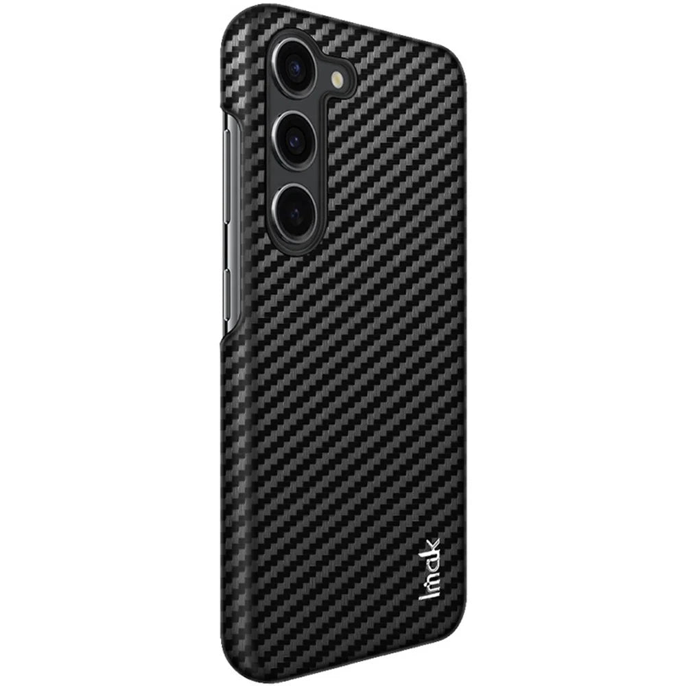 IMAK Ruiyi Series for Samsung Galaxy S23 PU Leather + PC Phone Case Carbon Fiber Texture Back Cover - 4