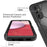 For Samsung Galaxy A34 5G PC + TPU Phone Case Shockproof Phone Cover with PET Screen Protector - Black - 3