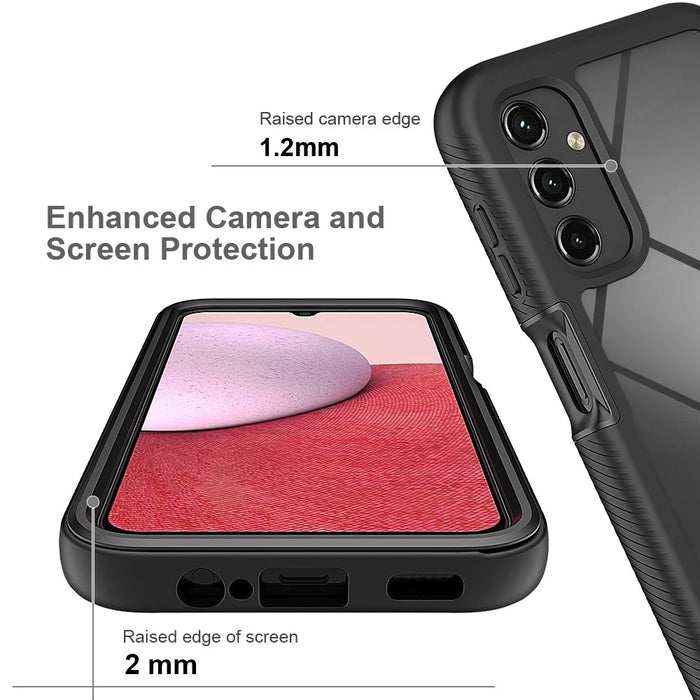 For Samsung Galaxy A34 5G PC + TPU Phone Case Shockproof Phone Cover with PET Screen Protector - Black - 3