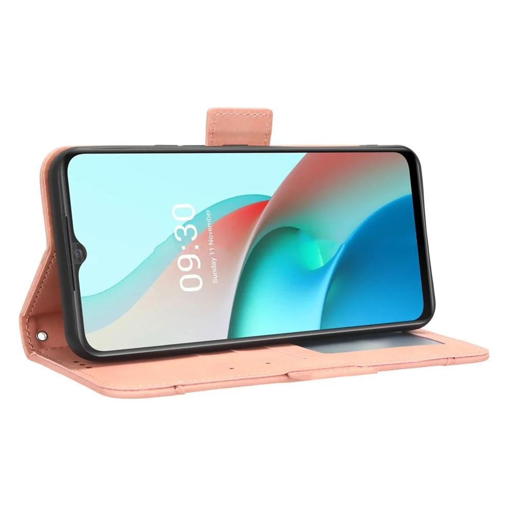 For itel S18 / S663L / Vision 5 Multiple Card Slots Stand Cover Anti-Drop PU Leather Wallet Phone Case - Pink - 3