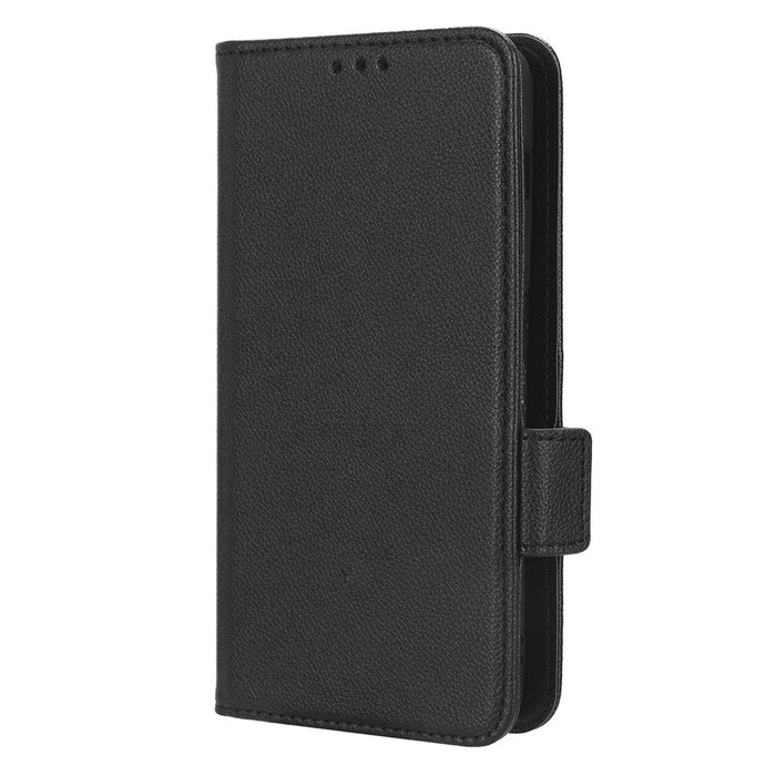 For OnePlus Ace 2 5G / 11R 5G Phone Case Folding Stand Litchi Texture Leather Wallet Phone Cover - Black - 6