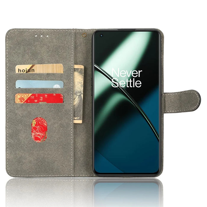 For OnePlus Ace 2 5G / 11R 5G Wallet Case RFID Blocking Leather Stand Phone Cover with Strap - Black - 2
