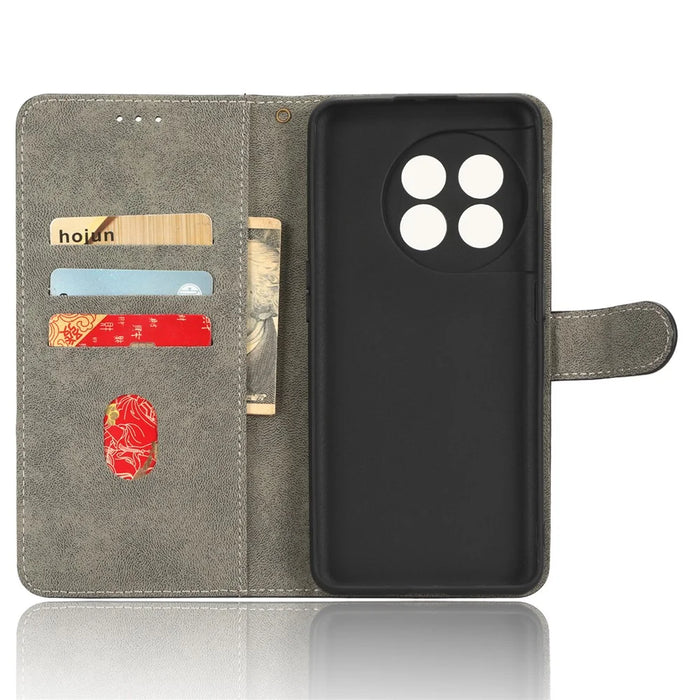 For OnePlus Ace 2 5G / 11R 5G Wallet Case RFID Blocking Leather Stand Phone Cover with Strap - Black - 5