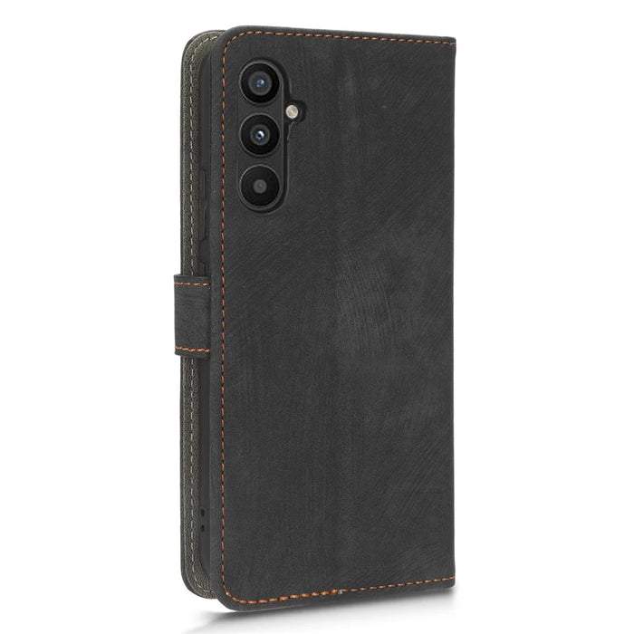 For Samsung Galaxy A24 4G (162.1 x 77.6 x 8.3mm) RFID Blocking Phone Cover Wallet Stand Leather Case with Strap - Black - 7