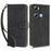 For Infinix Hot 20i 4G X665C X665E RFID Blocking Phone Case Leather Wallet Stand Phone Cover with Strap - Black - 1