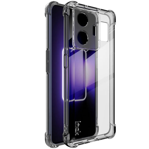 IMAK For Realme GT Neo 5 5G / GT3 5G Phone Case Shockproof Cushion Airbag TPU Phone Cover - Transparent Black - 1
