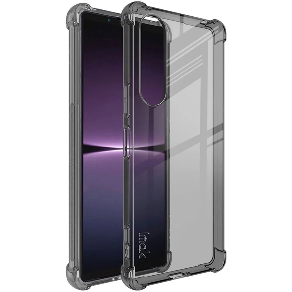 IMAK For Sony Xperia 1 V TPU Phone Case Airbag Drop Protection Cover - Transparent Black - 1