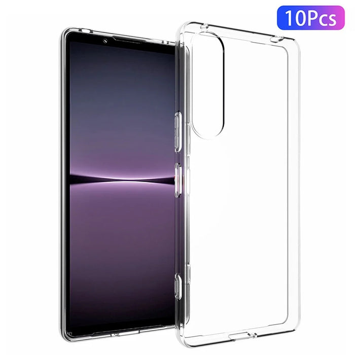 10Pcs / Pack For Sony Xperia 1 V Clear TPU Phone Case Inner Watermark-Free Anti-scratch Phone Cover - 1