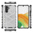For Samsung Galaxy A34 5G Honeycomb Texture Protective Phone Case TPU+PC Shockproof Phone Cover - Grey - 6