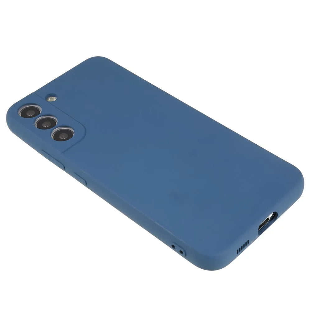 For Samsung Galaxy S22+ 5G Phone Case Soft Fiber Lining Rubberized TPU Phone Cover - Sapphire - 4