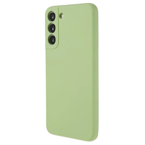 For Samsung Galaxy S22 5G Slim Fit Phone Case Rubberized TPU Anti-Scratch Cover Soft Fiber Lining - Bean Green - 1