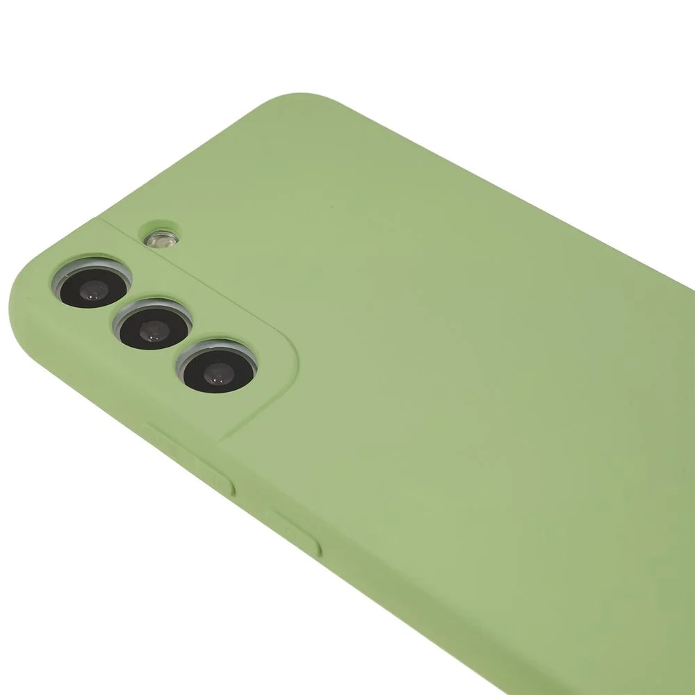 For Samsung Galaxy S22 5G Slim Fit Phone Case Rubberized TPU Anti-Scratch Cover Soft Fiber Lining - Bean Green - 5