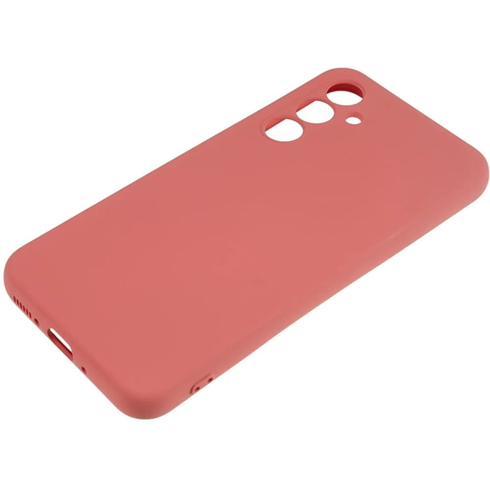 For Samsung Galaxy A14 5G / 4G Rubberized TPU Protective Case Fiber Lining Drop Protection Phone Cover - Hawthorn Red - 5
