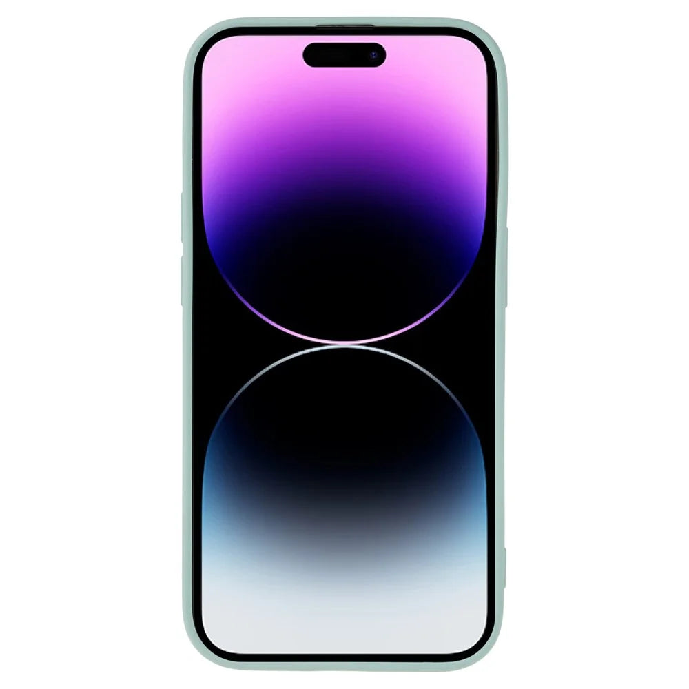 For iPhone 14 Pro Max Rubberized TPU Protective Case Soft Fiber Lining Inside Shockproof Phone Cover - Baby Blue - 2