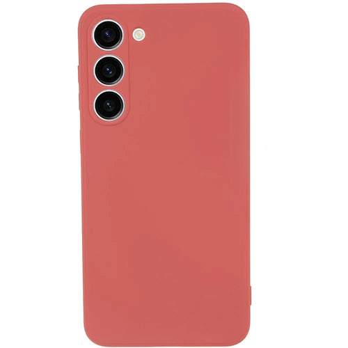 For Samsung Galaxy S23+ Rubberized Anti-Slip Phone Case Soft TPU Fiber Lining Inside Phone Cover - Hawthorn Red - 1