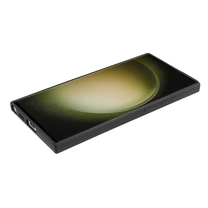 For Samsung Galaxy S23 Ultra Rubberized Texture Phone Case Soft TPU Fiber Lining Shockproof Protection Cover - Black - 4