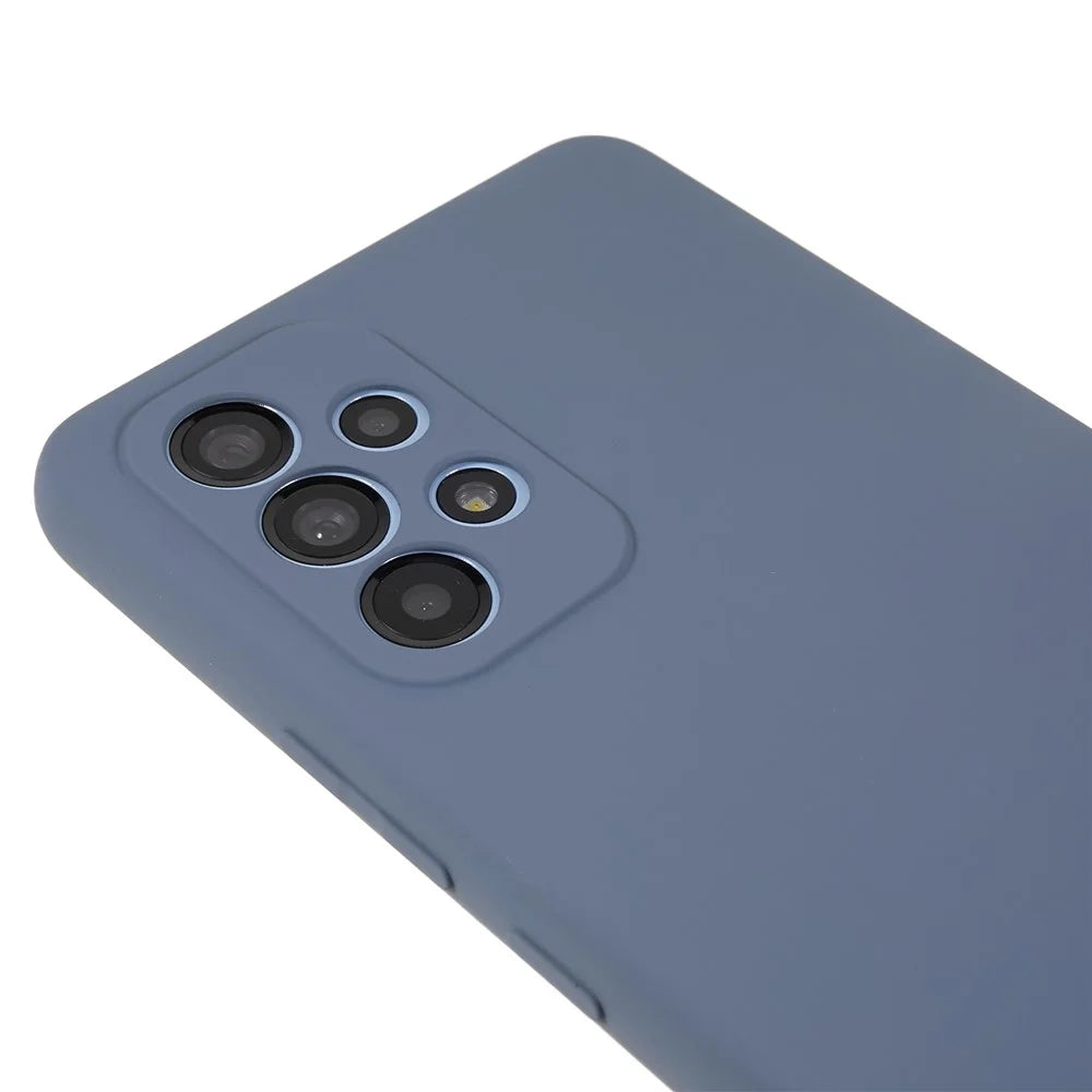 For Samsung Galaxy A53 5G Soft TPU Case Rubberized Anti-Scratch Fiber Lining Inside Phone Cover - Lavender - 4