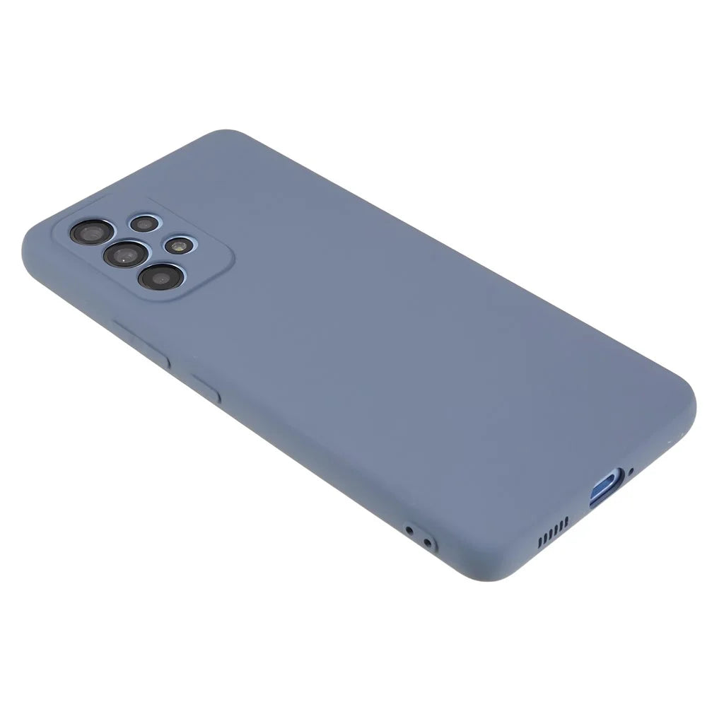 For Samsung Galaxy A53 5G Soft TPU Case Rubberized Anti-Scratch Fiber Lining Inside Phone Cover - Lavender - 5