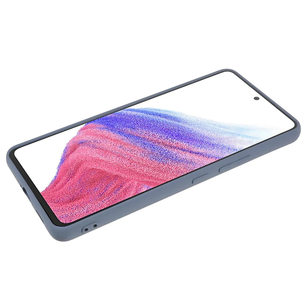 For Samsung Galaxy A53 5G Soft TPU Case Rubberized Anti-Scratch Fiber Lining Inside Phone Cover - Lavender - 6