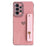 For Samsung Galaxy A53 5G Kickstand Strap Phone Case Heart Pattern Electroplating TPU Back Cover - Pink - 1