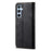 For Samsung Galaxy M14 Phone Case Cover Jeans Cloth Texture Stand Flip Shell PU Leather Wallet - Black - 7